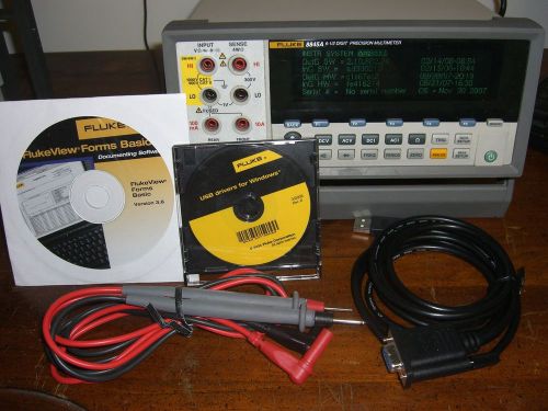 Fluke 8845a 6.5 digit precision multimeter **tested** w/ fvf, rs-232, leads for sale