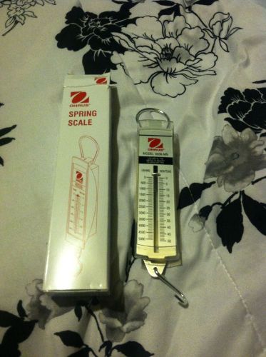 NIB OHAUS SPRING SCALE Hanging 8008-MN - 5000gr/50newtons - School Science Lab