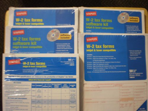 LOT OF STAPLES BRAND 2013 TAX FORMS AND SOFTWARE! L@@K!!