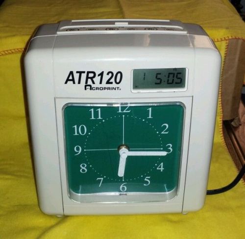 ACROPRINT ATR120 AUTOMATIC EMPLOYEE PAYROLL TIME CLOCK no box or instructions