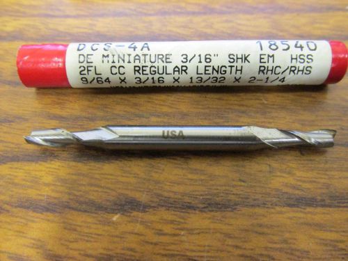 Quinco hss  9/64&#034; x 3/16&#034;  2 flute d/e  end mill for sale