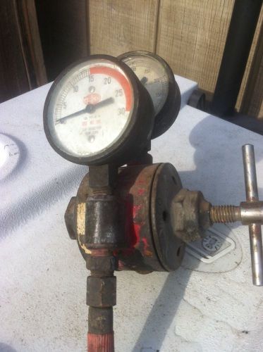 Vintage airco 8420 oxy acetylene welding cutting torch acetylene regulator gauge for sale