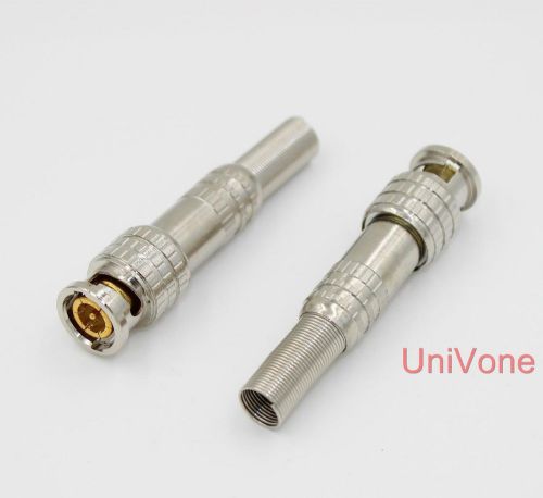 5pcs BNC Plug Q9 Connector for RG59 Coaxial Cable CCTV Copper Gold Plated