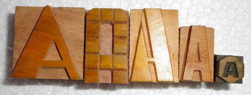 Letterpress Letter Wood Type Printers Block &#034; A &#034; Typography.In878