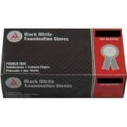 Dynarex Black Nitrile Exam Gloves  Powder Free  Medium  Box/100