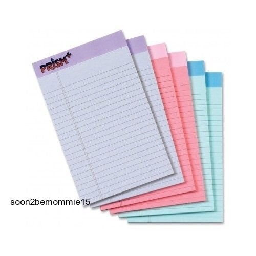 100% Recycled Legal Note Pad Memo 6 Pack Assorted Colors