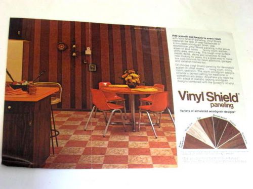 Vintage Georgia Pacific 1972 Vinyl Shield Wall Paneling Brochure.