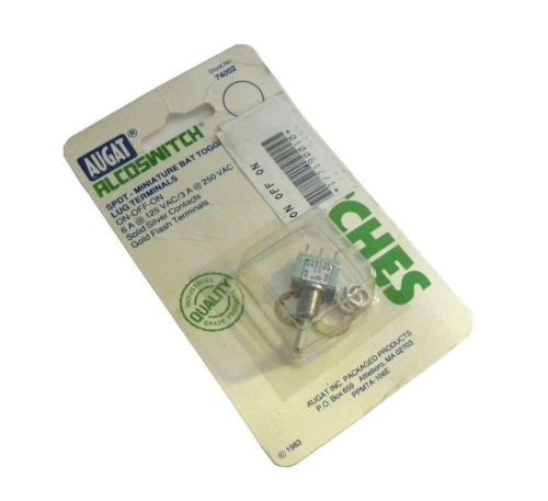 New augat alcoswitch spdt-miniature bat toggle switch 6 amps @ 125 vac (3 avail) for sale