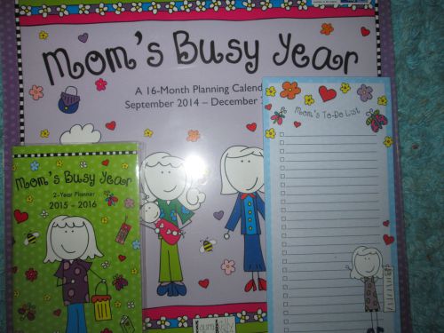 2015 16-Month MOM&#039;S BUSY YEAR by LAURA KELLY Organizer Planner Wall Calendar NEW
