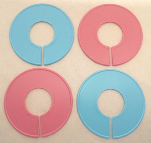 Qty(5-25 dividers) pink &amp; blue round clothing rack size clothes closet divider for sale