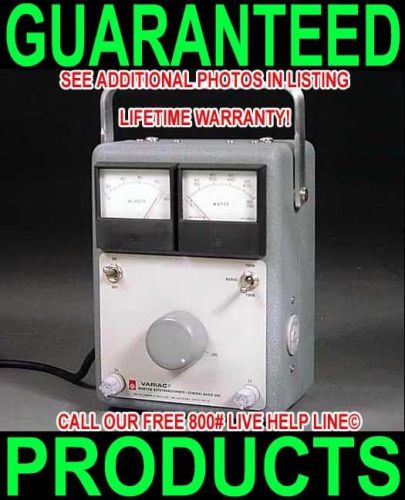 Technipower gr general radio w5mt3w dual analog meter watt volt metered variac for sale
