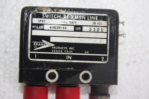 Transco Switch RF XMSN 3 - Line SPDT 28VDC 810C00100 FAIL SAFE