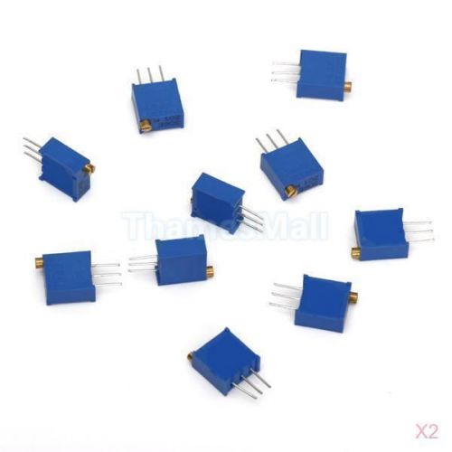 2x set of 10pcs 1k ohm square trimmer potentiometer 3296w high quality for sale