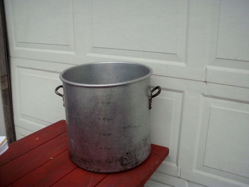 Vintage Aluminium Kettle Stock Pot Very Large 15 3/4&#034; Tall x16&#034; wide