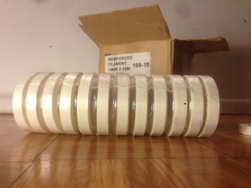 (12) 18mm X 55M (.71&#034; X 60 YD) REINFORCED STRAPPING TAPE