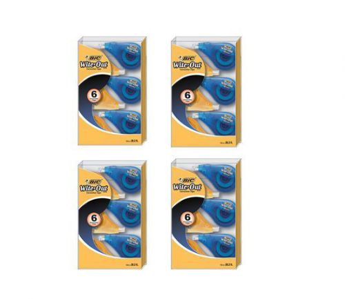 BIC Wite-Out EZ Correct Correction Tape, quantity 24, 6 packs of 4
