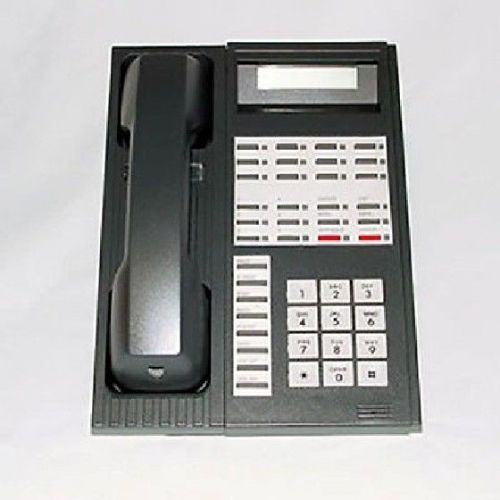 Inter-Tel GLX Plus 612.4200 Black 6 Button Phone ReFURBISHED  w. CORDS, handset
