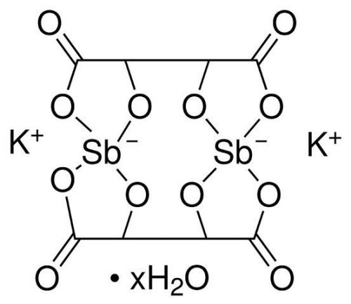 Potassium antimony(III) tartrate hydrate, 99%, reagent, 100g