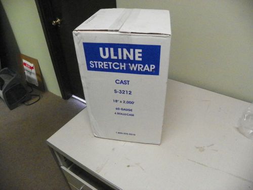 1 case of 4 rolls stretch wrap new in box 18&#034; x 2000&#039; each roll 4 rolls of wrap for sale