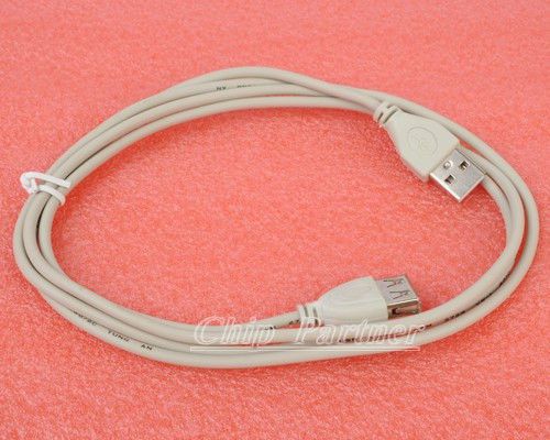 Usb 2.0 type male to female cable white 1.5m for sale
