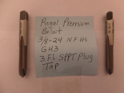 Regal - Beloit Premium 3/8&#034;-24 NF, HS, GH3 3 Flute SPPT Plug Taps