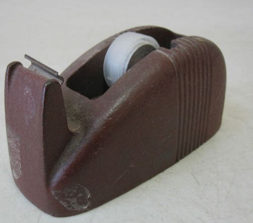 Vintage Cast Iron Scotch, Desk Tape Dispenser Pat 1950? 5 1/2&#034; x 2 3/8&#034; x 2 1/4&#034;