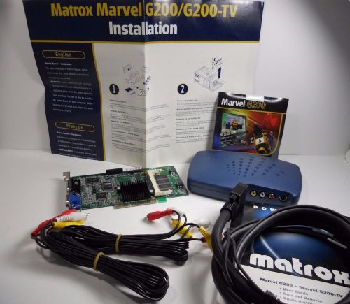 NEW Matrox Graphics Card Marvel G200 TV AGP 8MB 2D 3D VIDEO