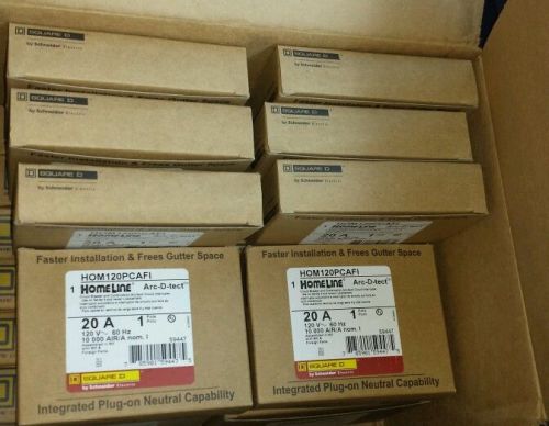 Lot of 8-HOMELINE HOM120PCAFI  ARC-FAULT COMBO. See desc for shipping info