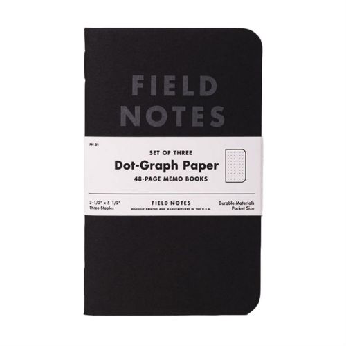 Pitch Black Field Notes, Made in USA