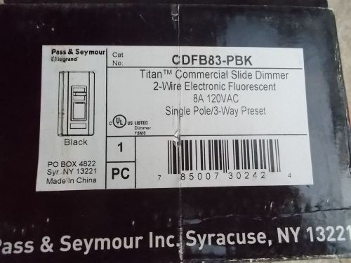 Pass&amp;Seymour CDFB83-PBK Titan Series Commercial Slide Dimmer