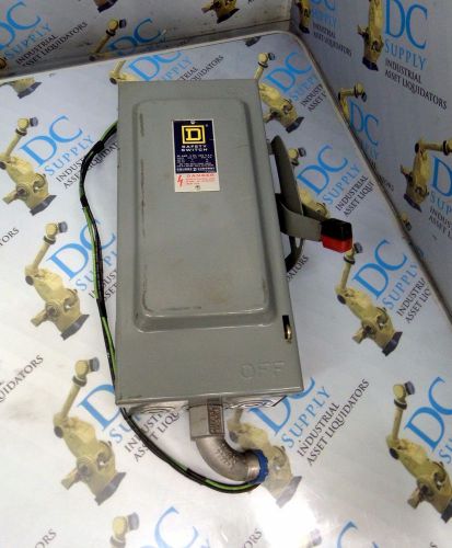 SQUARE D 30 A 3 PH 600 VAC 20 HP FUSIBLE SAFETY SWITCH