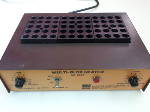 Lab-Line Instruments Multi-Blok Heater 2093 with 3 Well Blocks