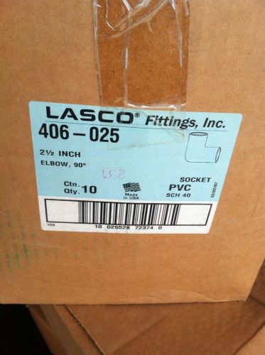 Lasco  2-1/2&#034; PVC Sch. 40 90° Elbow Box Of 10