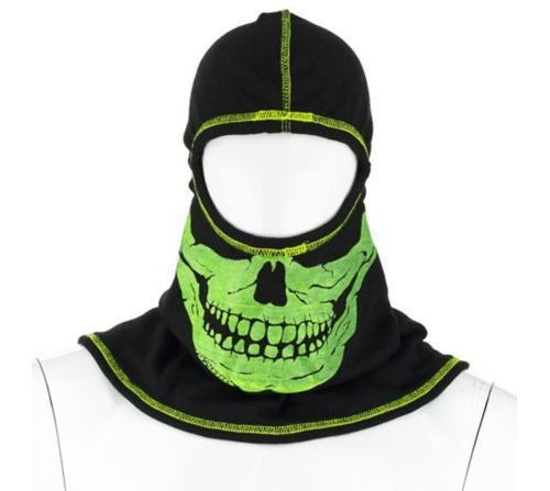 NFPA PAC F20 Black Ultra C6 Flash Hood with High Vis Yellow Fire Ink Skull - NEW