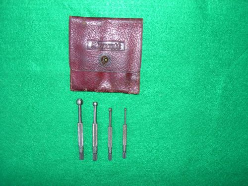 Starrett #829 Hole Gage Set (4 Piece A,B,C and D) Leather Case