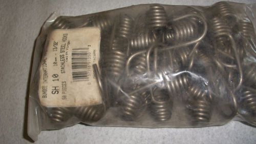 Bungee Intl. SH10 Stainless Steel Hooks with Rings 10mm-13/32&#034;