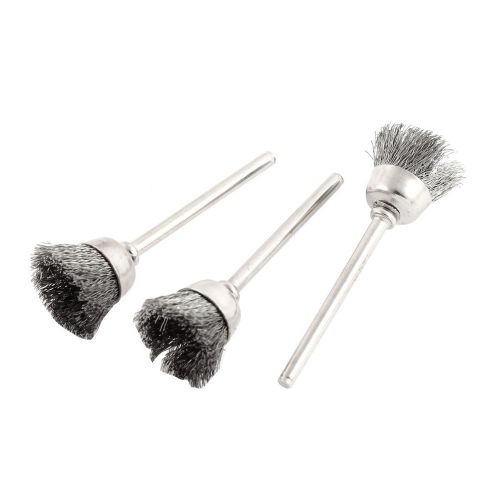 Silver Tone Steel Wire Polishing Brushes Jewelry Cleaning Buffing Tools 3pcs