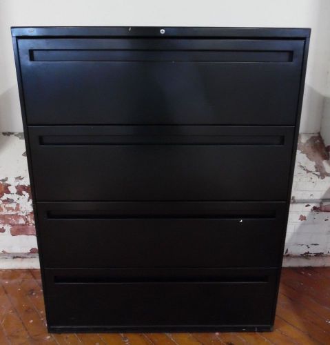 Hon 4 Drawer Metal Filing Cabinet Lateral Style Used Very Heavy Duty