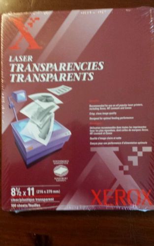 Xerox clear transparencies 8 1/2 X 11 (216 X 279 MM) 100 Sheets reorder # 3r3117