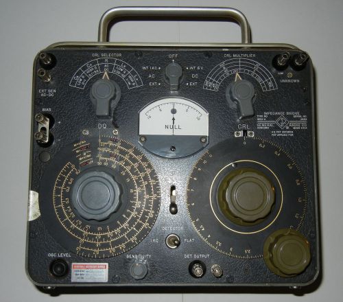 Vintage General Radio Model 1650-A  Impedance R-C-L Bridge