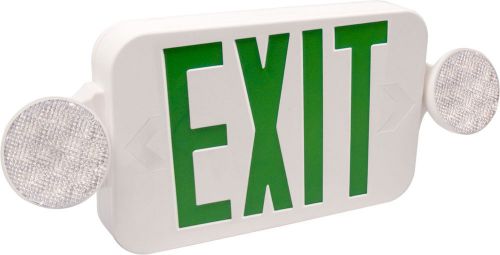 LED Combination Exit and Emergency Light unit Green- UL Listed, Beghelli-USA