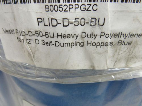 Vestil PLID-D-50-BU Heavy Duty Polyethylene Lid for 1/2&#034; D Self-Dumping Hoppers