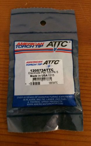 American torch tip 120573attc electrode pac 125, hypertherm 2000, pk 5 for sale