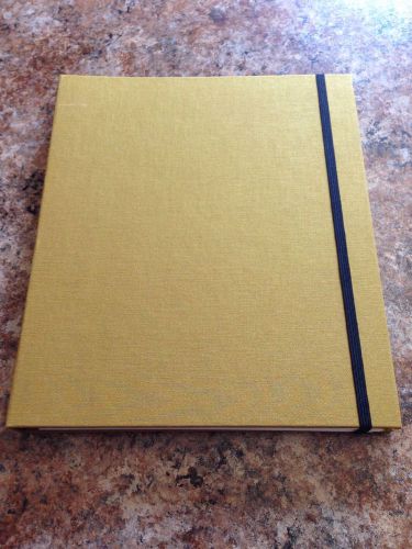 Brand New Levenger Notebook Foldover / Bookcloth Linen Bronze / Gold
