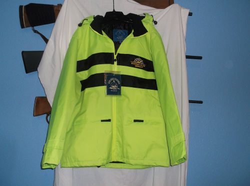 Mackinac Island Michigan Jacket size Large Safety Florescent Yellow Black