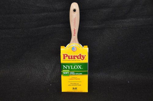 Purdy 3&#034; inch nylox sprig paint brush 100% nylon soft latex professional for sale