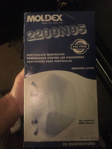 (Pack of 20) MOLDEX 2200N95 Disposable Respirator, N95, M/L