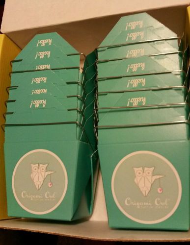 Origami Owl Turquoise Take out boxes (lot of 12)