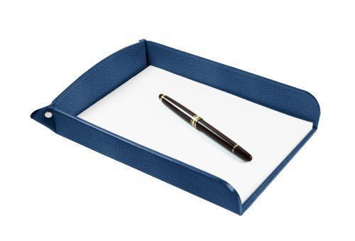 Lucrin USA Inc. A5 Paper Leather Holder, Granulated Cow, Royal Blue