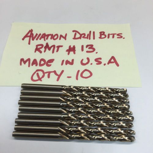 Rocky Mountain Twist(RMT) Aviation drill bits  #13 Qty 10 Brand  USA Made